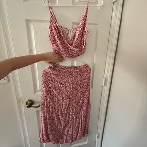 SHEIN Pink and White Floral Set